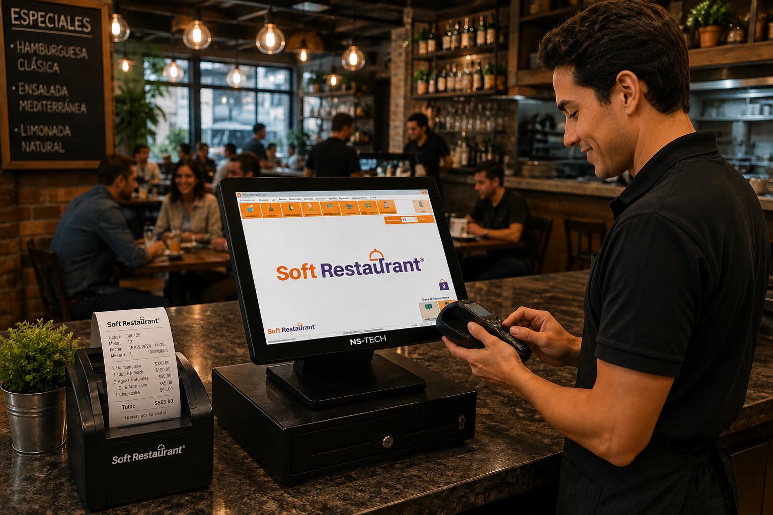 Operación de restaurante con Soft Restaurant