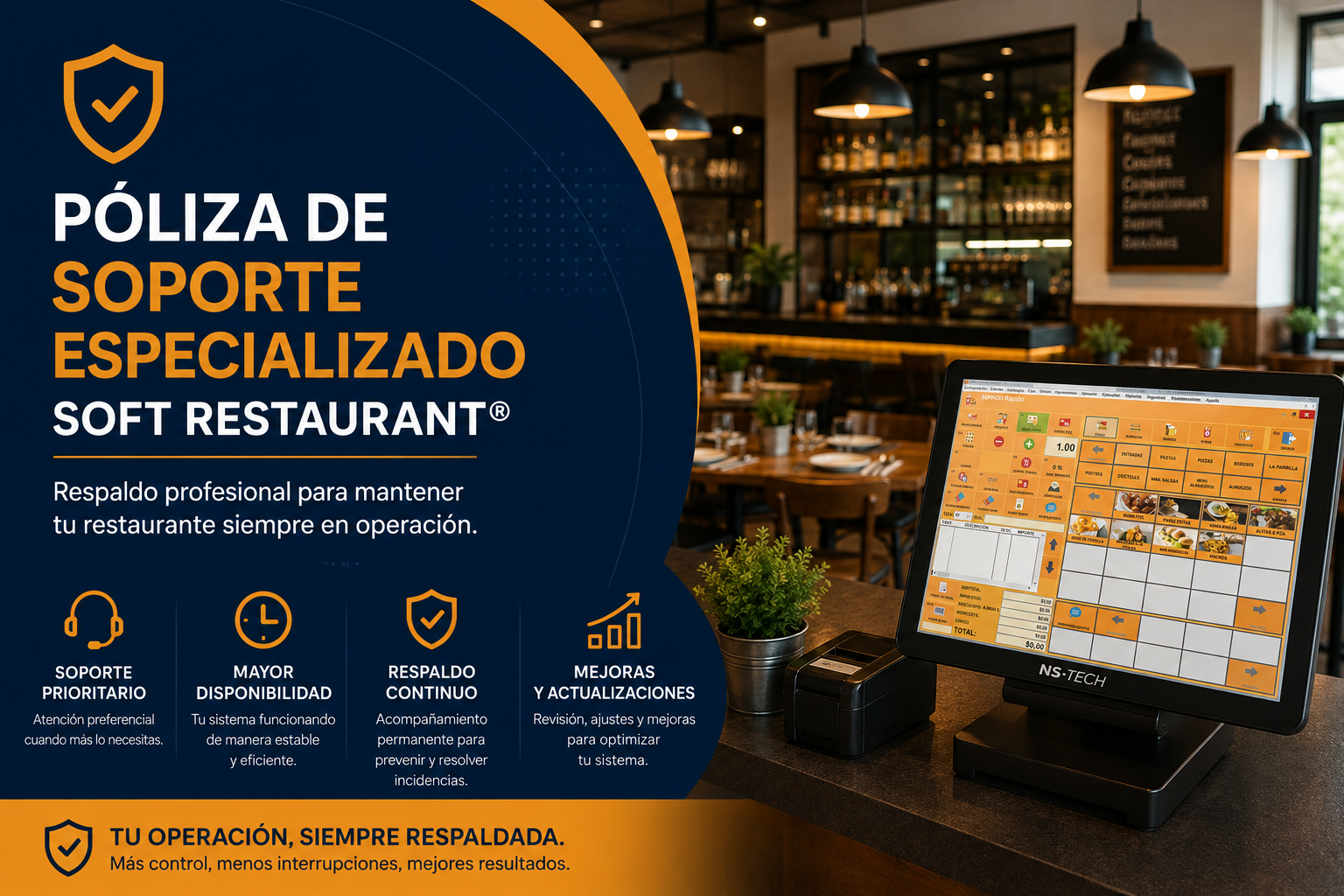 Pólizas de soporte especializado Soft Restaurant